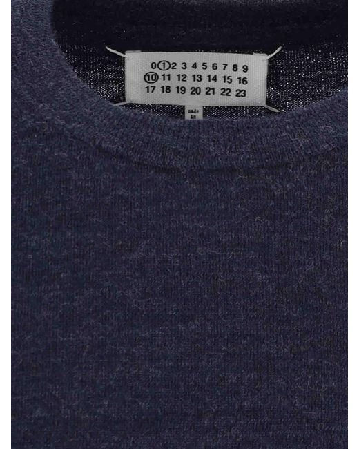 Maison Margiela Blue Wool Sweater for men