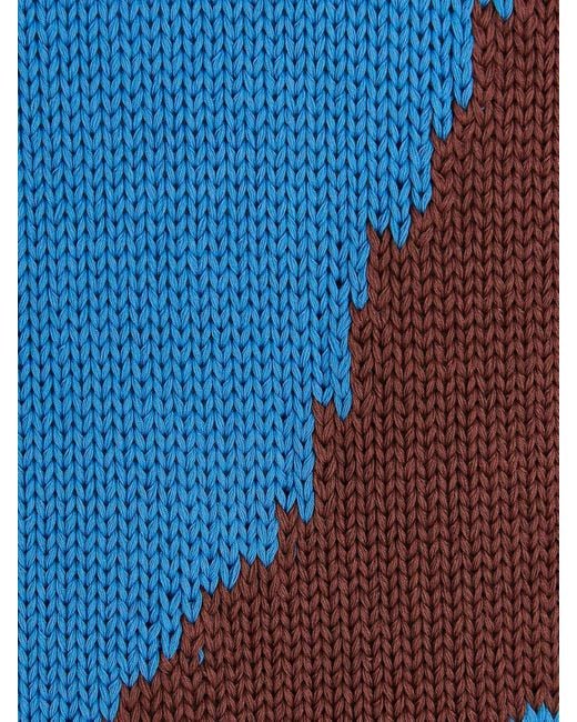 Jil Sander Blue Colorblock Vest for men