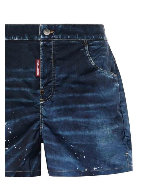 DSquared² Blue Style Five-Pocket Swim Shorts for men