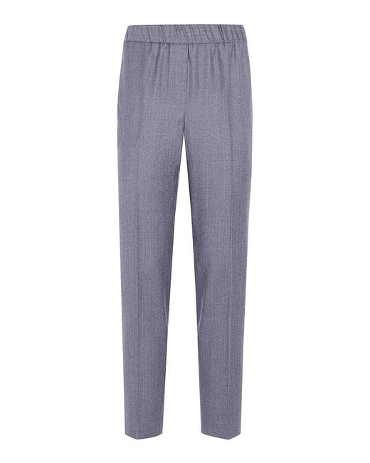 Peserico Blue Slim Fit Trousers