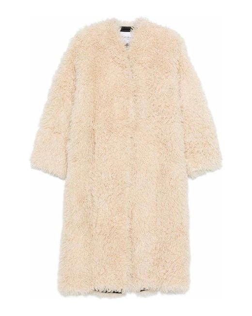 Stand Studio Natural Carolina Faux Fur Coat