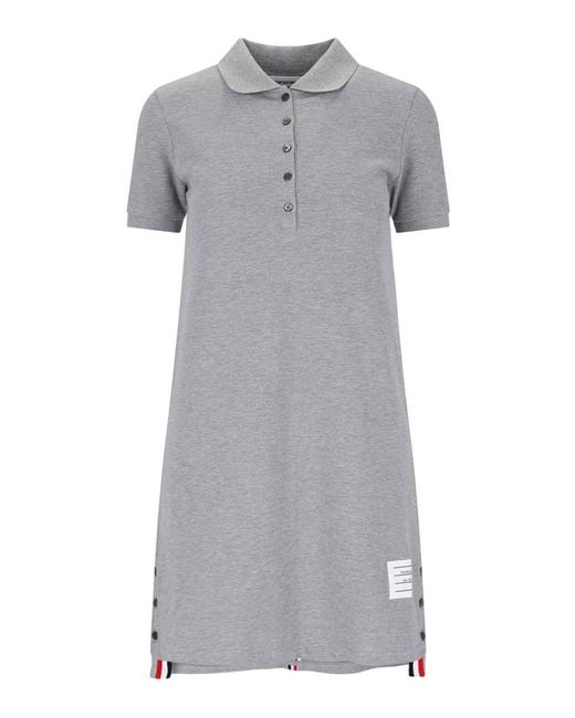 Thom Browne Gray Mini Knit Dress