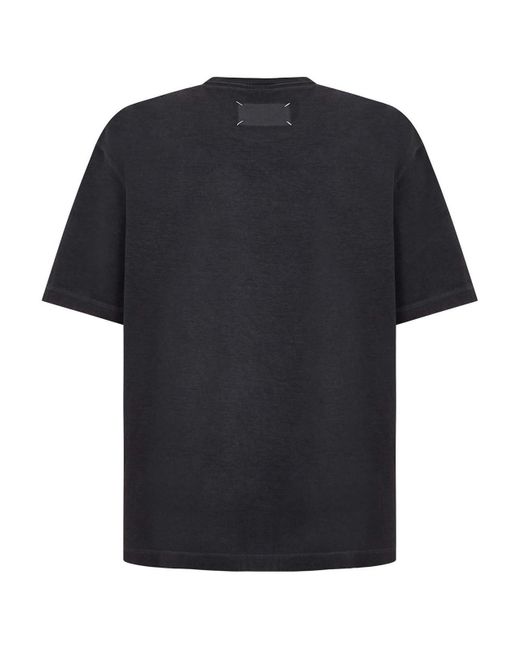 Maison Margiela Black Faded Charcoal Heavy Cotton T-Shirt for men