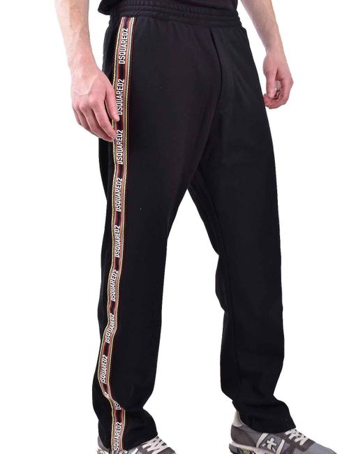 DSquared² Black Track Pants for men