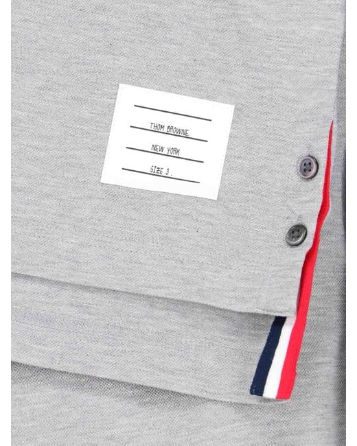 Thom Browne Gray Logo Polo for men