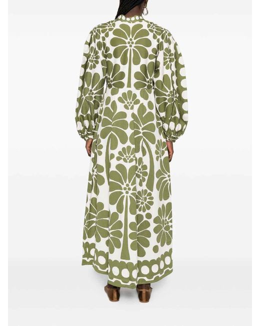 Farm Rio Green Long Dress