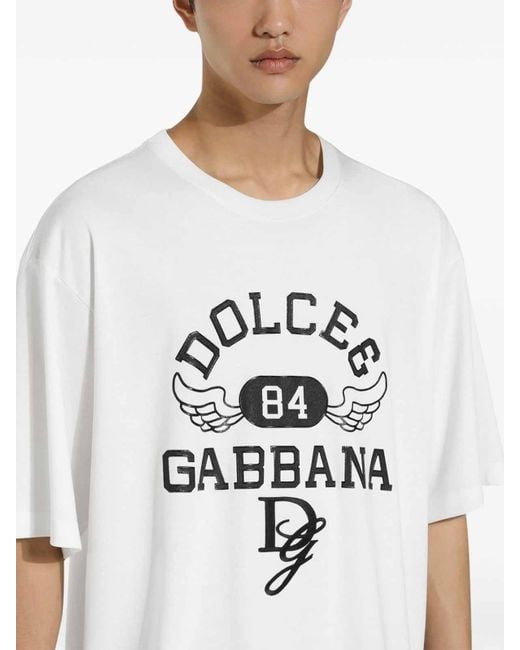 Dolce & Gabbana White Cotton T-Shirt for men