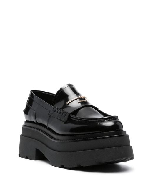 Alexander Wang Black Carter 75 Platform Loafers