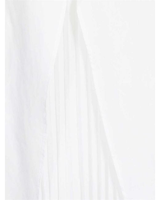 Karl Lagerfeld White Pleated Back Tunic Shirt