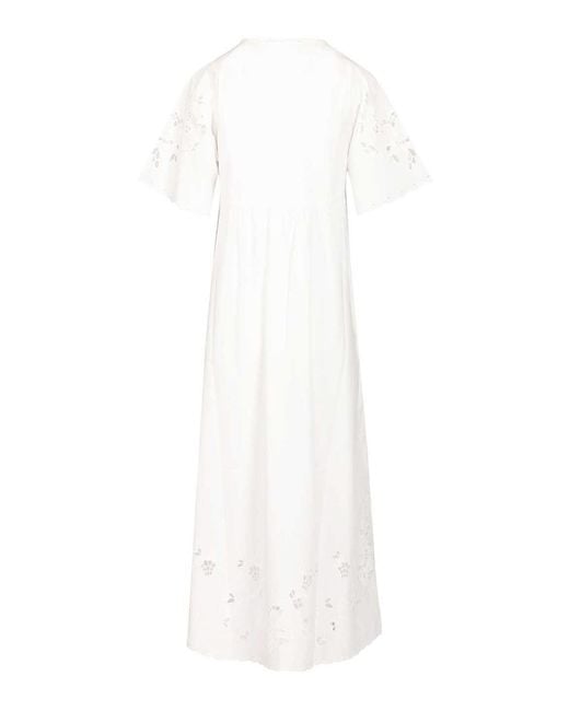 Weekend by Maxmara White Cotton Jersey And Poplin Dress