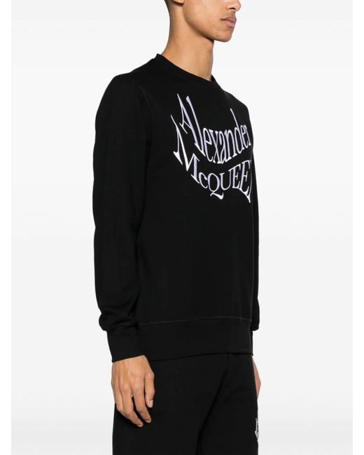 Alexander McQueen Black Sweatshirt With Logo for men