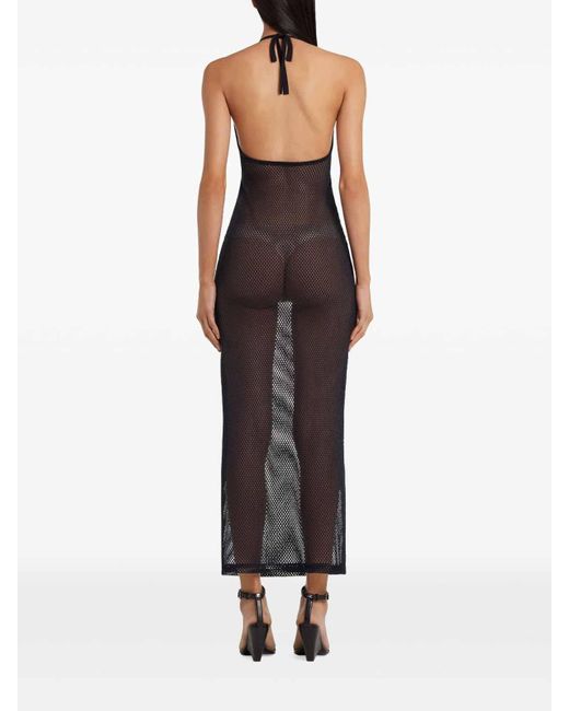 Courreges Black Cotton Long Tank Dress