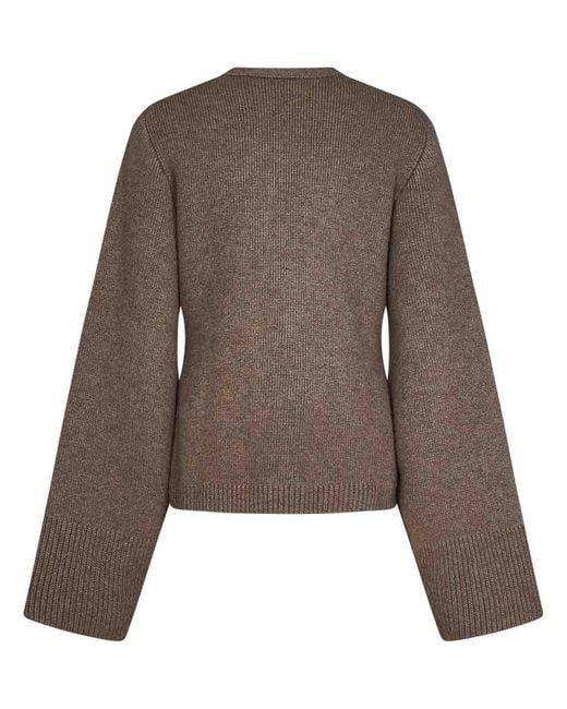 Khaite Brown Cashmere Cardigan