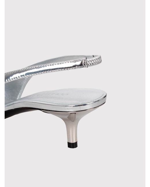 Courreges White Mirror-Effect Slingback