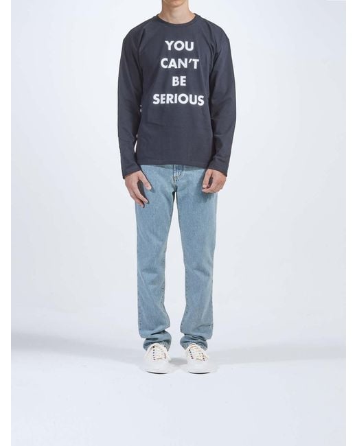Moschino Black You Cant Be Serious Tshirt Ls for men