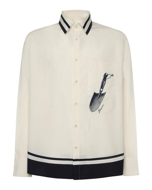 Jacquemus White La Chemise Camargue Cotton Shirt for men