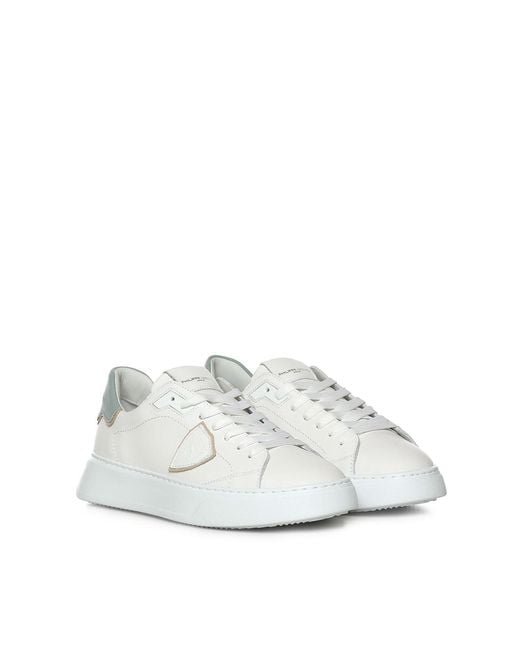 Philippe Model White Temple Leather Sneaker for men