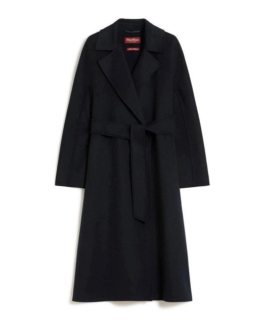Max Mara Black Cles Wool Coat