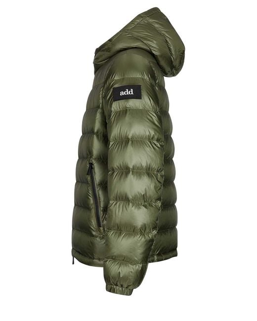 Add Green Quilted Down Jacket for men