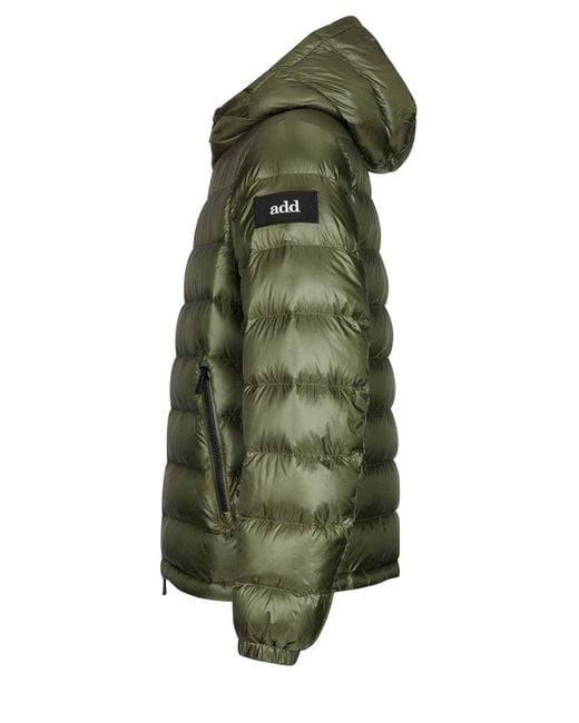 Add Green Quilted Down Jacket for men