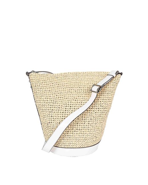 Michael Kors Natural Straw Bucket Bag