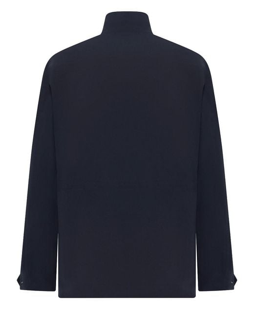 Herno Blue Lightweight High-Neck Jacket for men