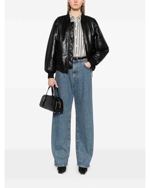 Anine Bing Black Leather Outerwear