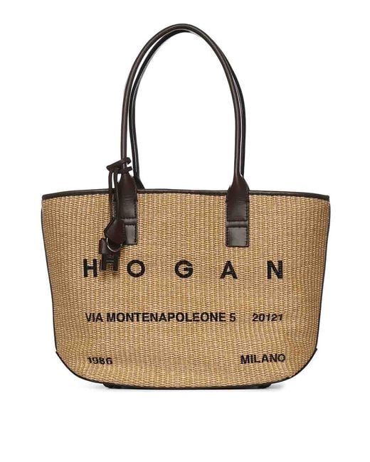 Hogan Natural Address Small Shopping Bag