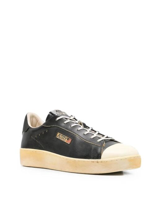 Autry Black Dallas Vint Low Leat/Rose Blk/Blk for men