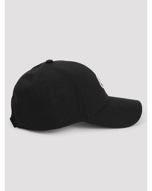 Moncler Black Baseball Cap for men
