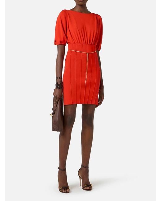 Elisabetta Franchi Red Mini Dress