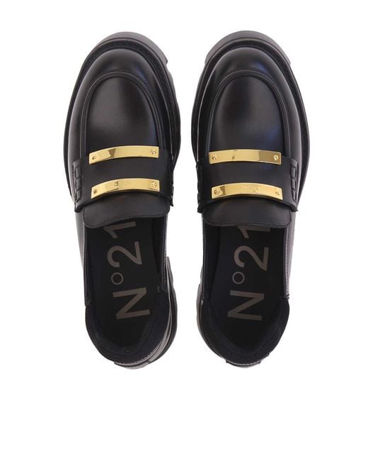 N°21 Black Barrette Loafers