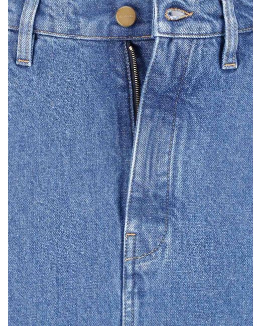 Jil Sander Blue Denim Midi Skirt