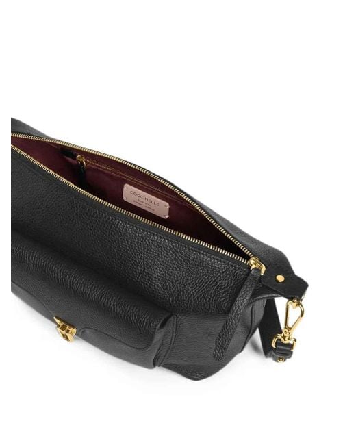 Coccinelle Black Handbag Grained Leather Noir