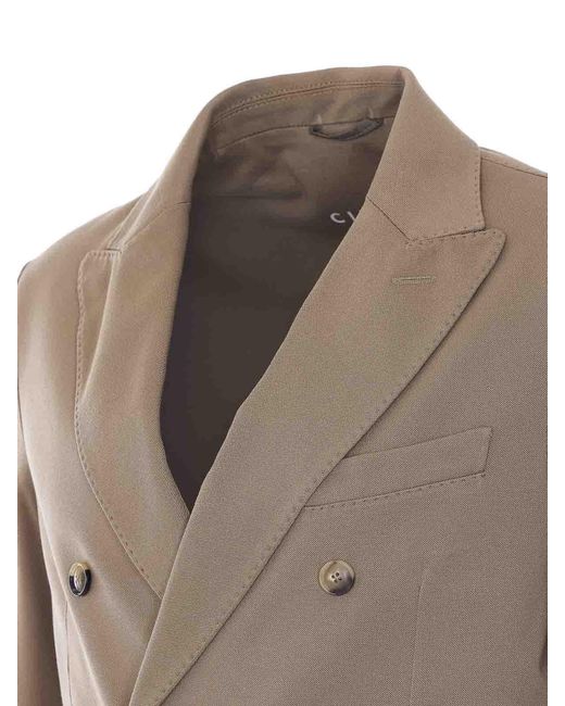 Circolo 1901 Brown Double Breasted Jacket for men