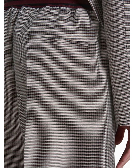 Marni Gray Logo-Waistband Houndstooth Trousers