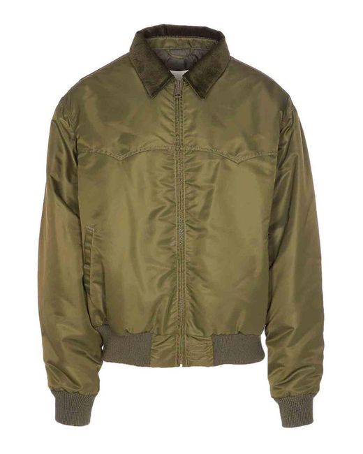 Maison Margiela Green Jacket Frontal Zip Closure for men