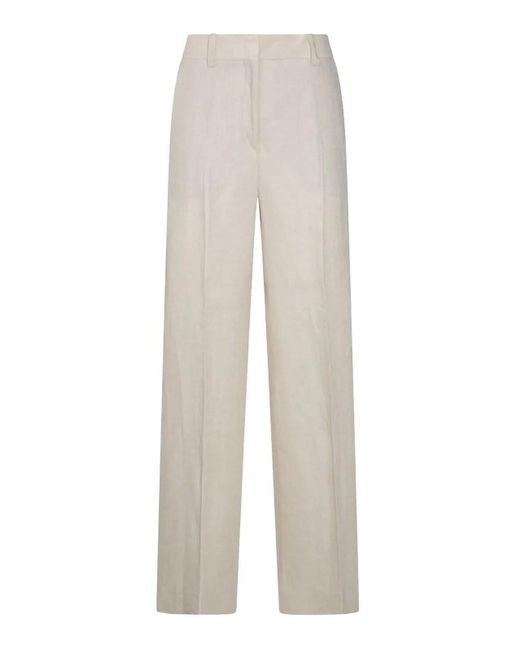 Incotex White Linen Trousers