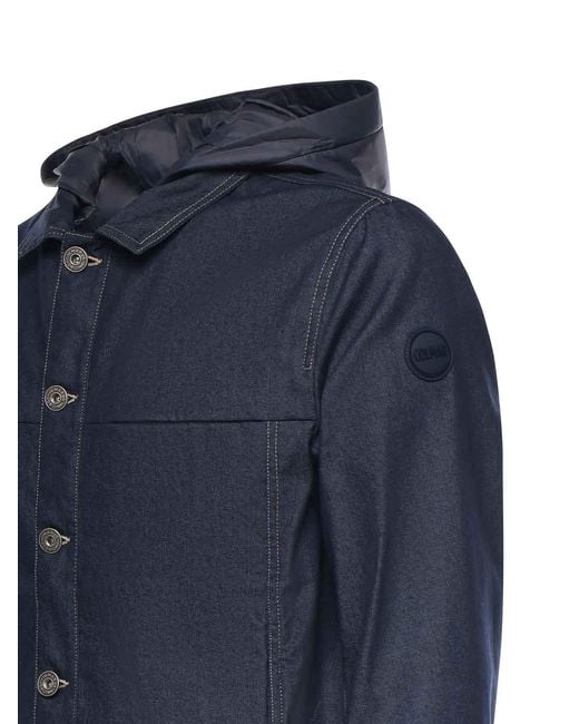 Colmar Blue Denim Jacket With Removable Hood for men