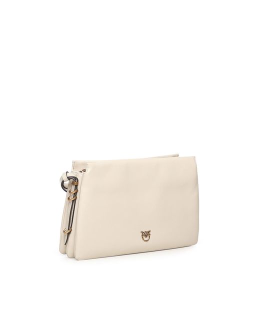 Pinko Natural One Two Three Bag Leather Shoulder Bag
