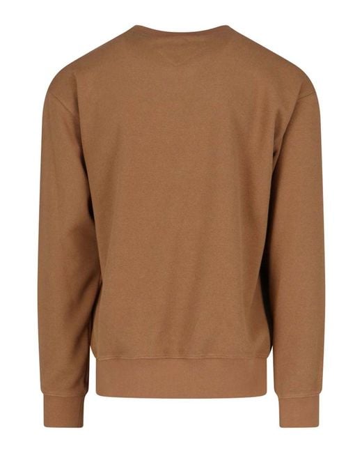 MCM Brown Logo Crew Neck Sweatshirt for men