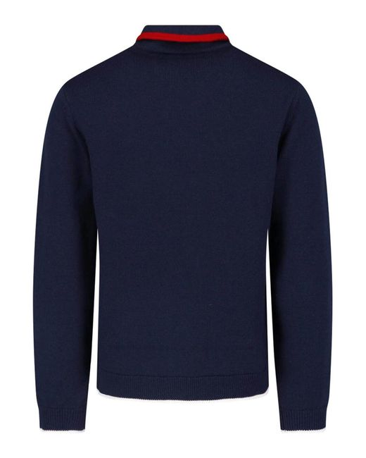 Casablanca Blue Wool Cardigan for men