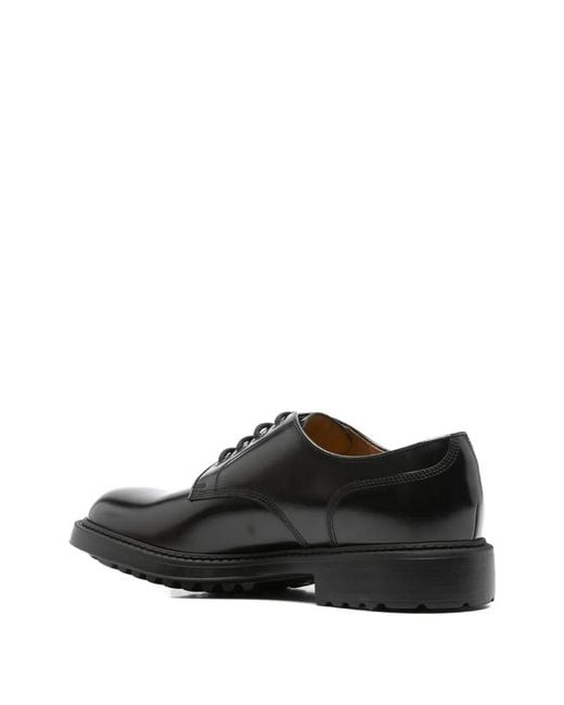 Doucal's Black Derby Lace Up for men