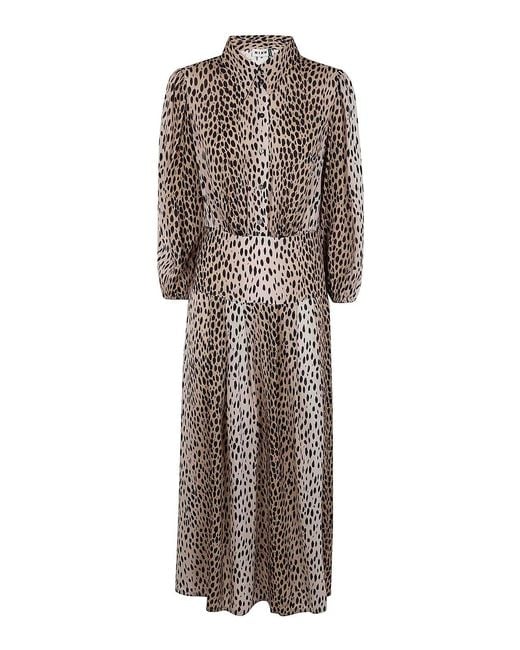 Rixo Brown Izzy Dress Antelope Spot