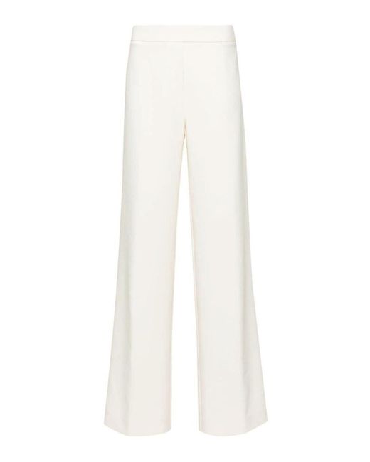 D. EXTERIOR White High Waisted Trousers