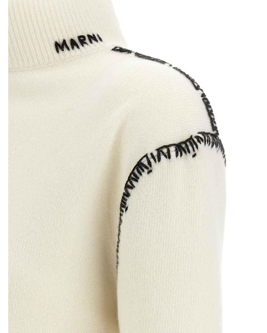 Marni Natural Mending Detail Cardigan