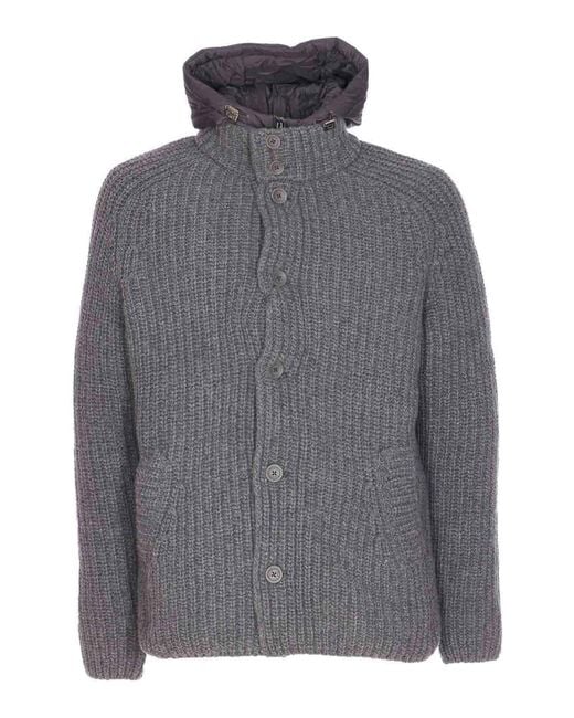 Herno Gray Bomber Zip Closure for men