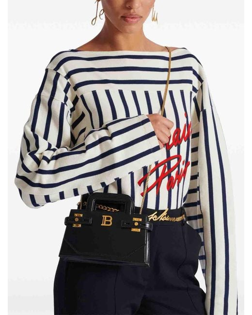 Balmain Black B-Buzz Small Top Handle