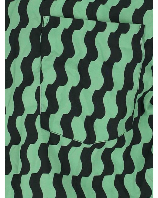 Comme Des Garcons Hommes Plus Green Button Shirt for men