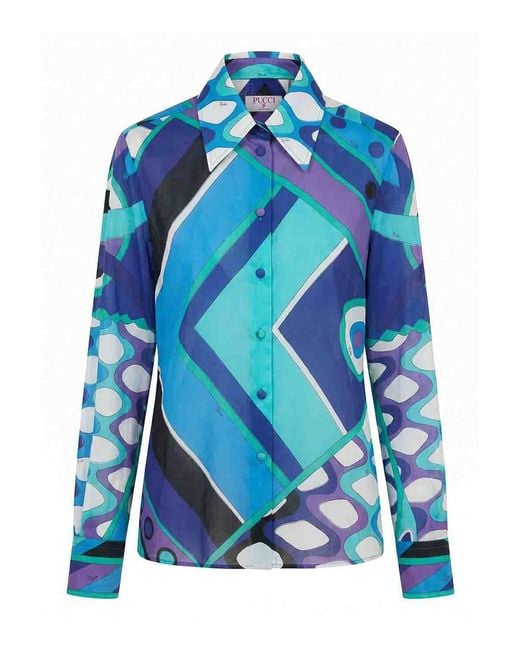 Emilio Pucci Blue Shirt